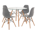 5 Piece Table and Wooden Leg Chairs