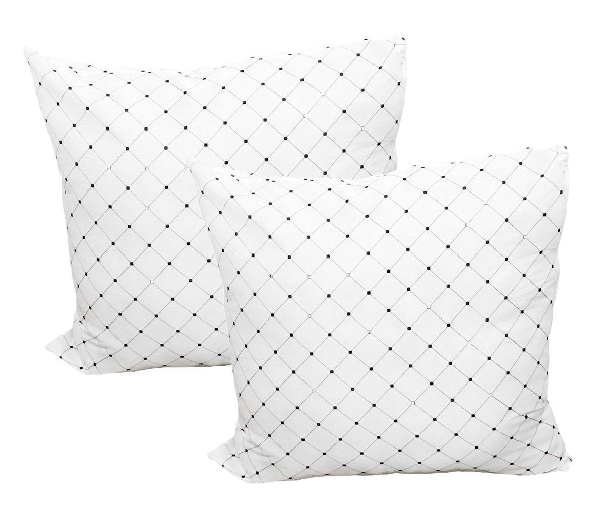 Super Soft Non-Shrink Silk Mat Continental Pillow - 50cm x 70cm (2 Piece)