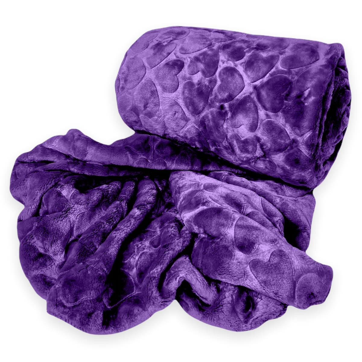 Rainbow - Fleece Blanket 180x150cm - Warm Winter Throw - Purple Rain