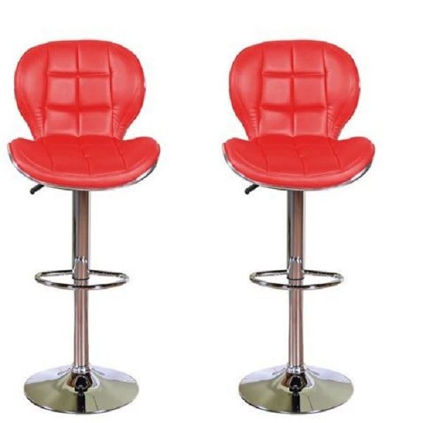 Stylish Barstool - Red - Set of 2