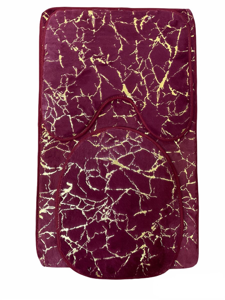 Marble Design Bathroom Mats Set