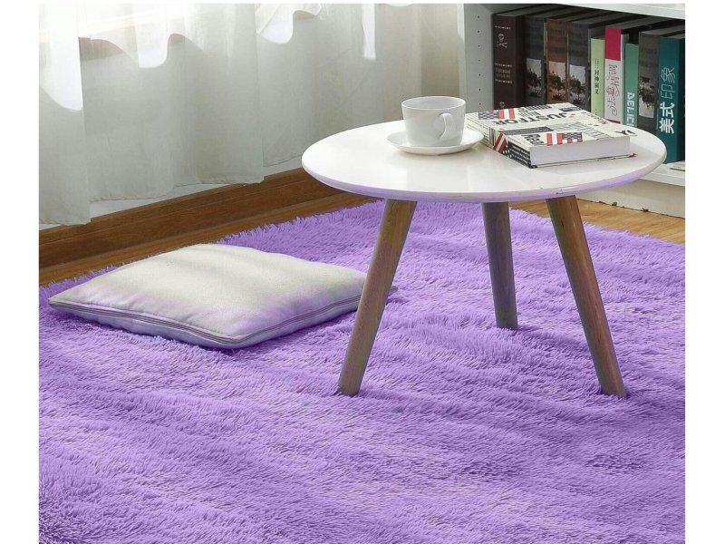 200x150cm Purple Fluffy Rug/Carpet