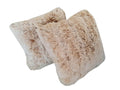 Soft Fluffy Scatter Cushions - Set of 2 - 40x40cm - Brown