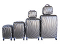 6 Suitcases Travel Trolley Luggage Set - Gold