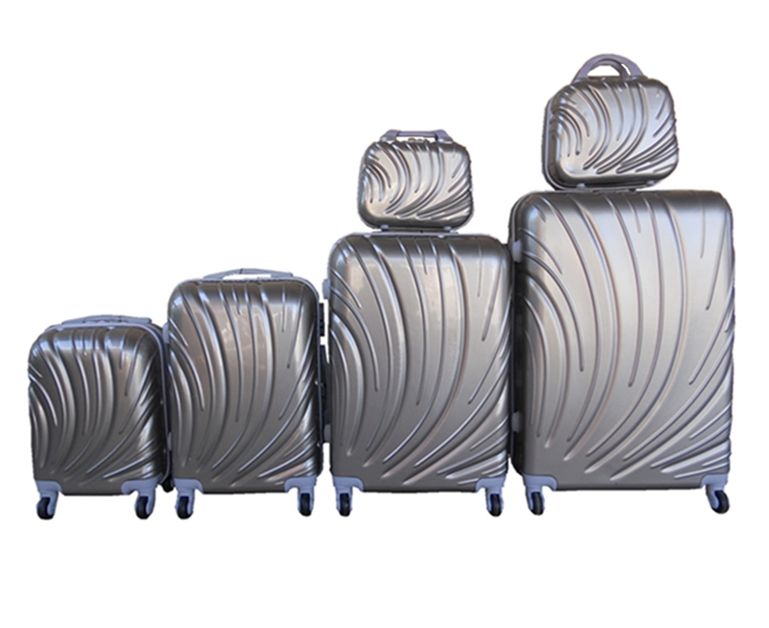 6 Suitcases Travel Trolley Luggage Set - Gold