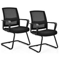 SMTE - 8610G Office Chair Black - Ergonomic Mesh Swivel Chair - Set of 2