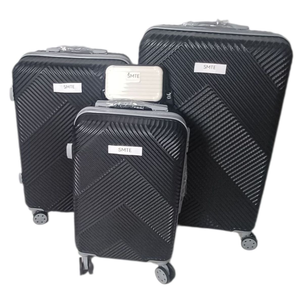 SMTE Galaxy G6 Hardshell Luggage Set - Onyx Black - 4-Piece