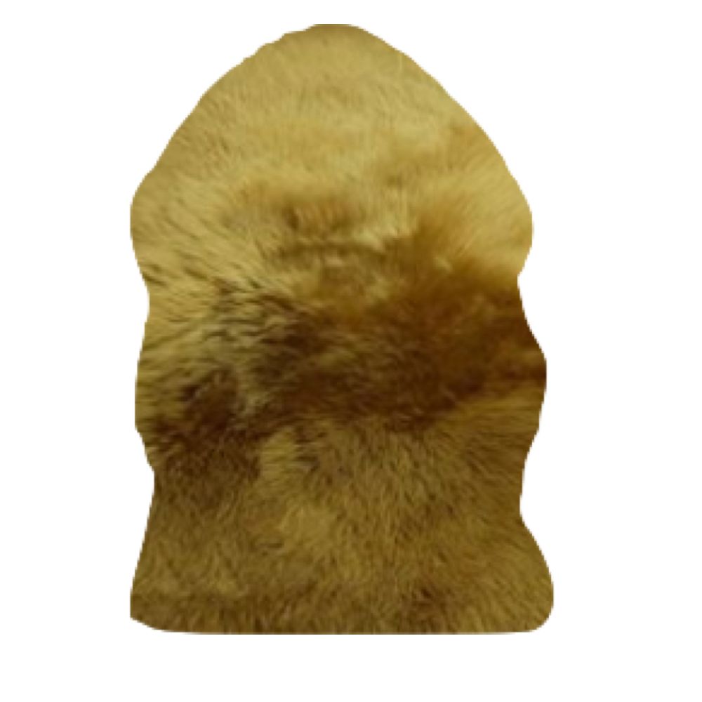 Home Decor Curvy Faux Fur Rug - Gold - M