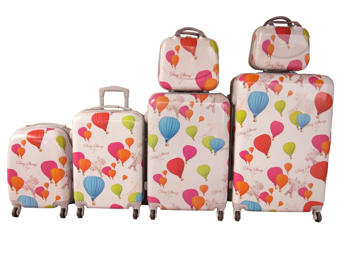 Luxury PC Travel Luggage - 6 Piece - Hot Air Balloon