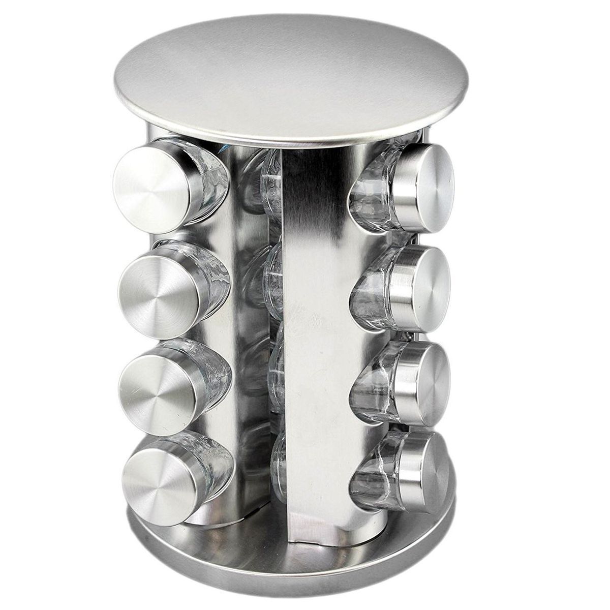 Woo Stainless Steel Spice Rack 16 Piece