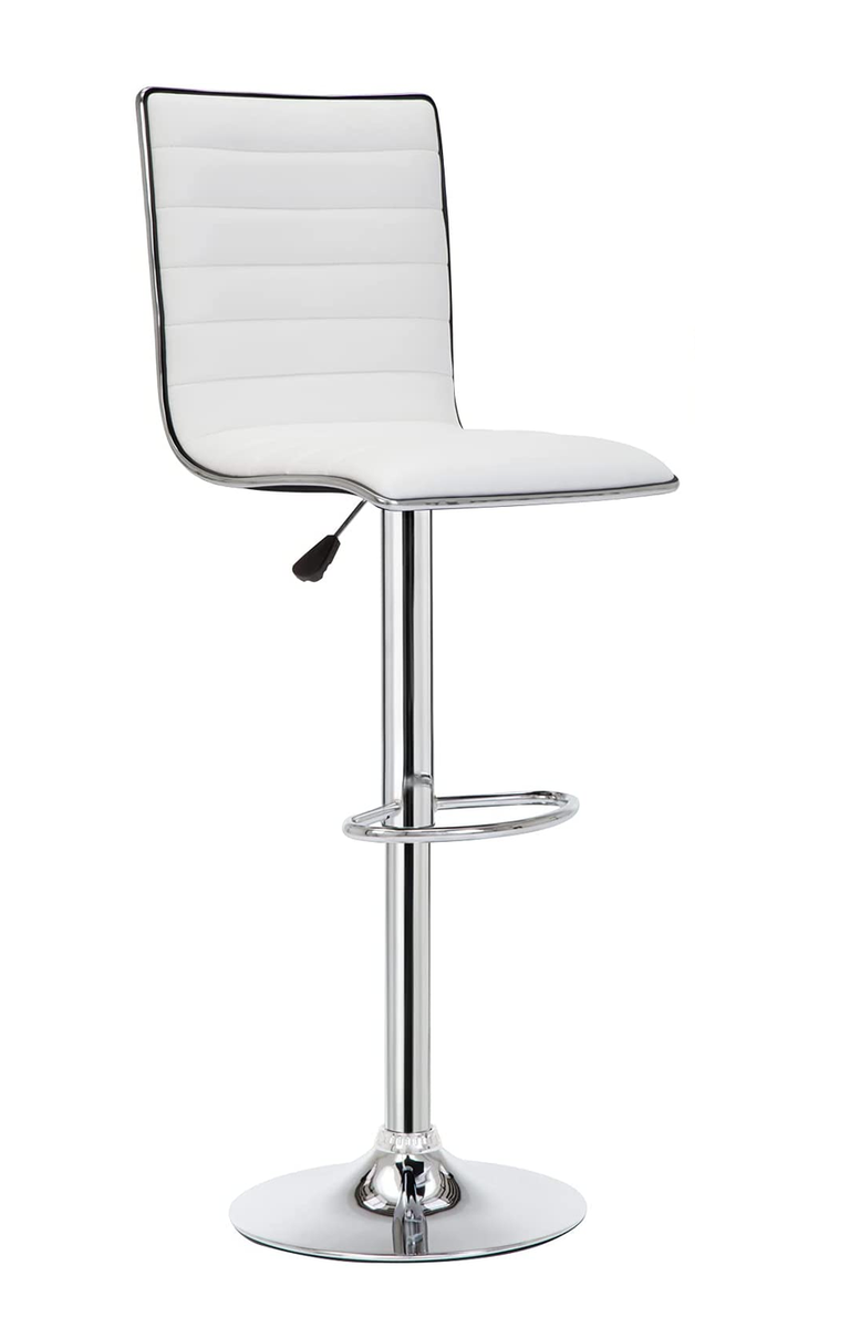 Modern Stylish Bar Stool - Adjustable - White