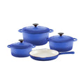 Totally Home  Cast Iron 7 Piece Cookware Set - Blue