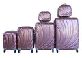 6 Suitcases Travel Trolley Luggage Set - Rose Gold
