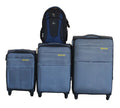 Galaxia 3-Piece Fabric Spinner Luggage Set with Travel Backpack - Grey