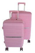 Unbreakable Travel Luggage 2 Piece Suitcases Spinner - Pink