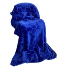 Queen Size Blanket Super Soft Honeycomb Pattern - Blue