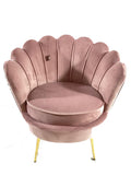 Tulip Sofa Chair Gold Legs - Mink