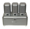 GB Royal Tea Coffee Sugar and Bread Bin Set - Grey