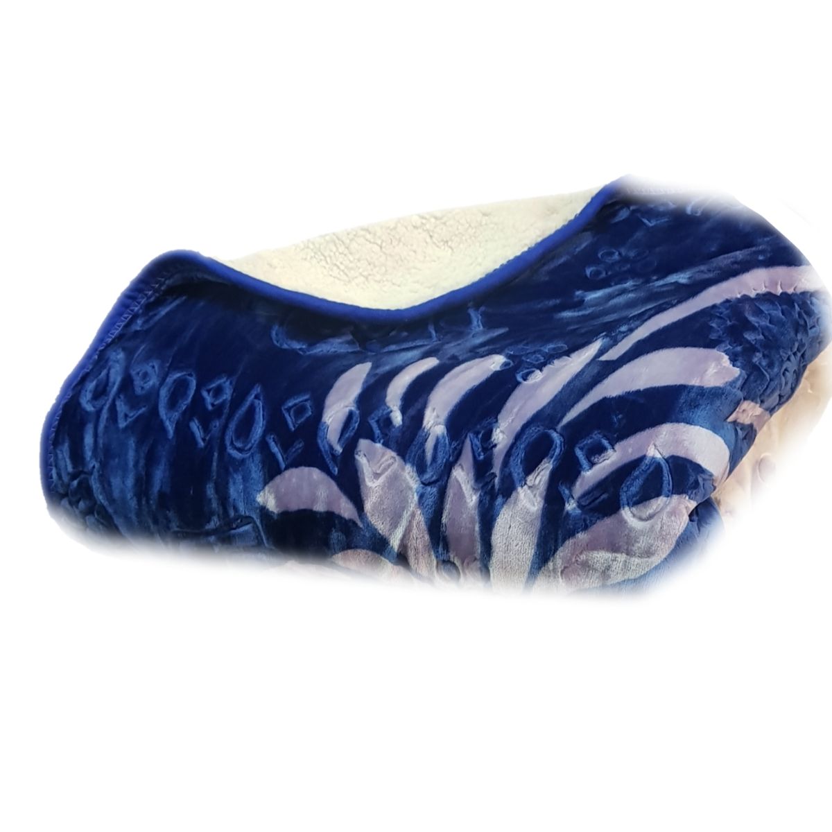 Warm Exclusive 2 in 1 Luxury Fleece Blanket For Winter - Navy Blue
