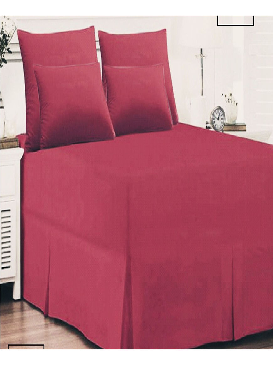 5 Piece Bed Sheet Set-red - Double