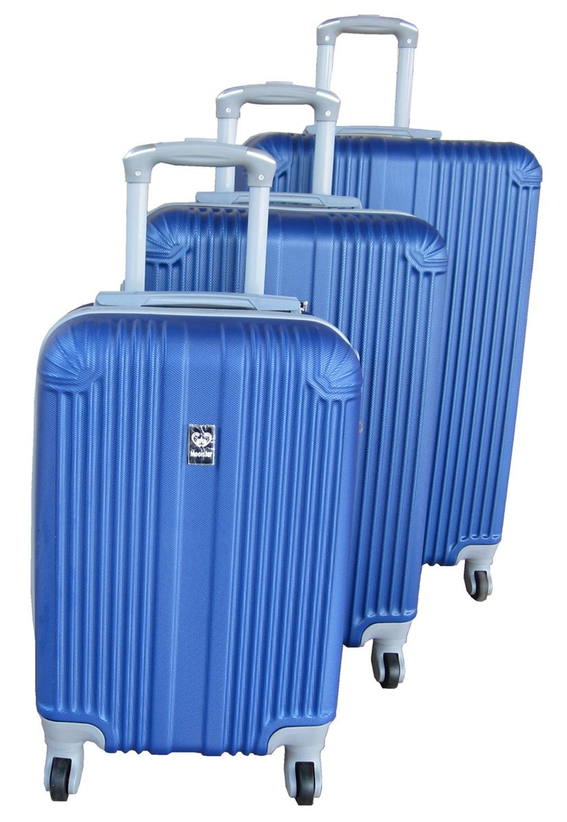 3 Piece Mooistar 27 inch Travel Luggage Suitcase Bag Set - Blue