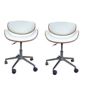 Set Of 2 - S-2015W Office Chair with Chrome Base - White