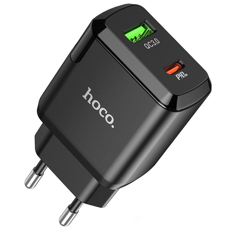 Hoco N5 PD20W + QC3.0 EU Adapter - Black