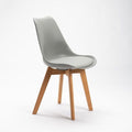 Timeless Classy Padded PU Leather Chair for All Occasions - Grey
