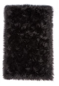 Faux Fur Soft Rug/Carpet - Black