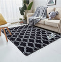 New Large Premium Heavy Duty Fluffy Carpet/Rug & Complementary SMTE Tieback - Black line