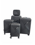 Unbreakable 5Pieces Travel Luggage Trolley Suitcase Set with 4Spinner Wheel