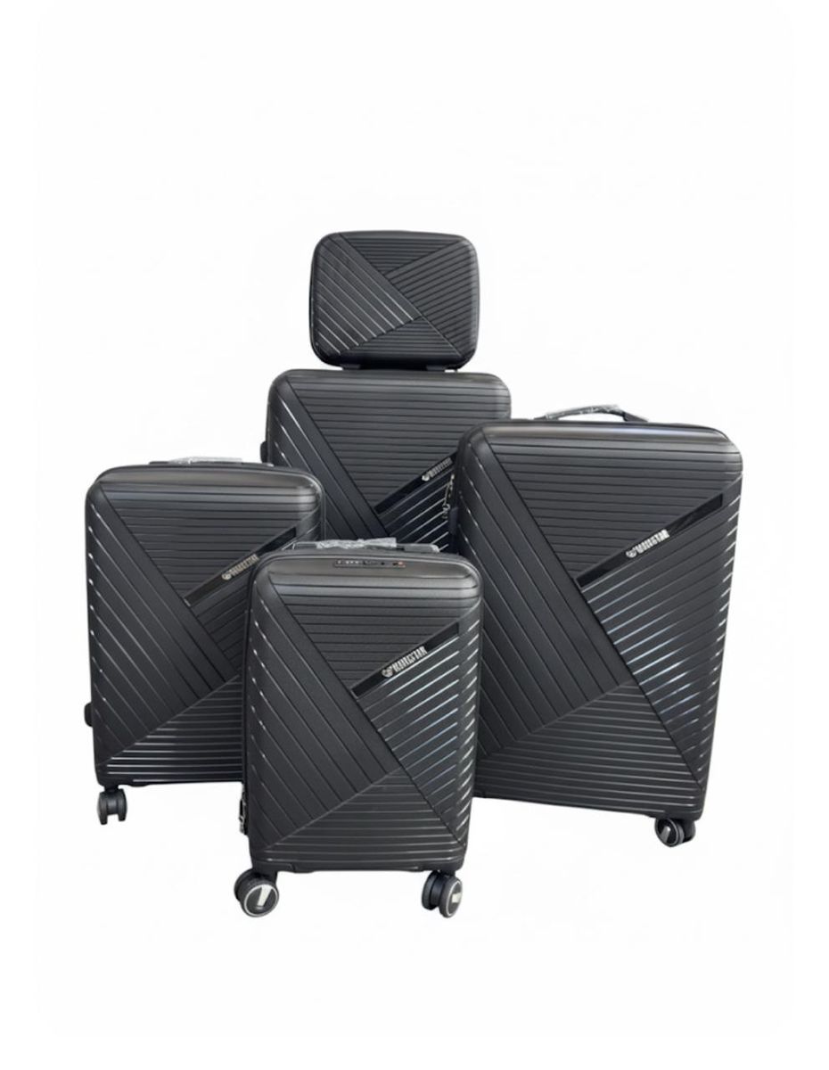 Unbreakable 5Pieces Travel Luggage Trolley Suitcase Set with 4Spinner Wheel