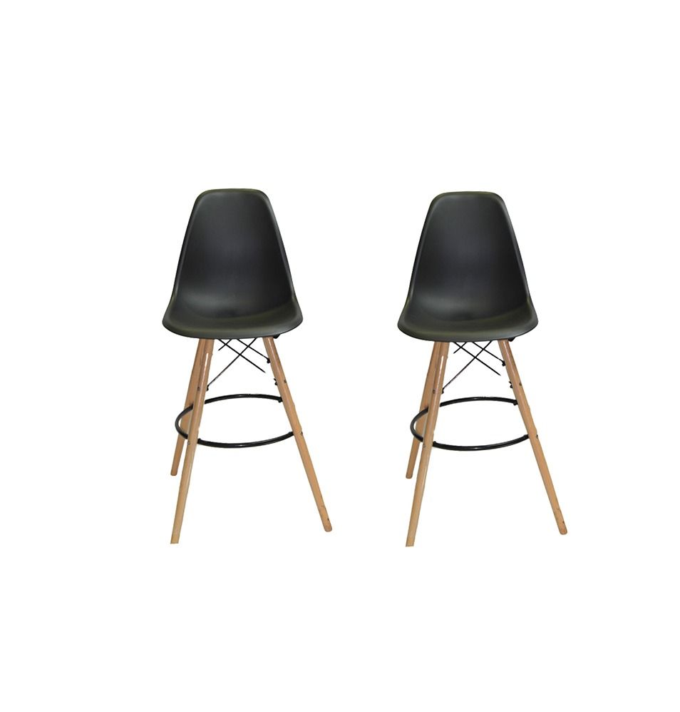 GB Kitchen High Chair Set of 2 - Black
