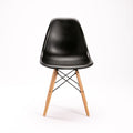 GB Modern Wooden Leg Chair - Black