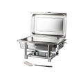 Stainless Steel Single Tray Chafing Dish - Food Warmer & Serving Spoon