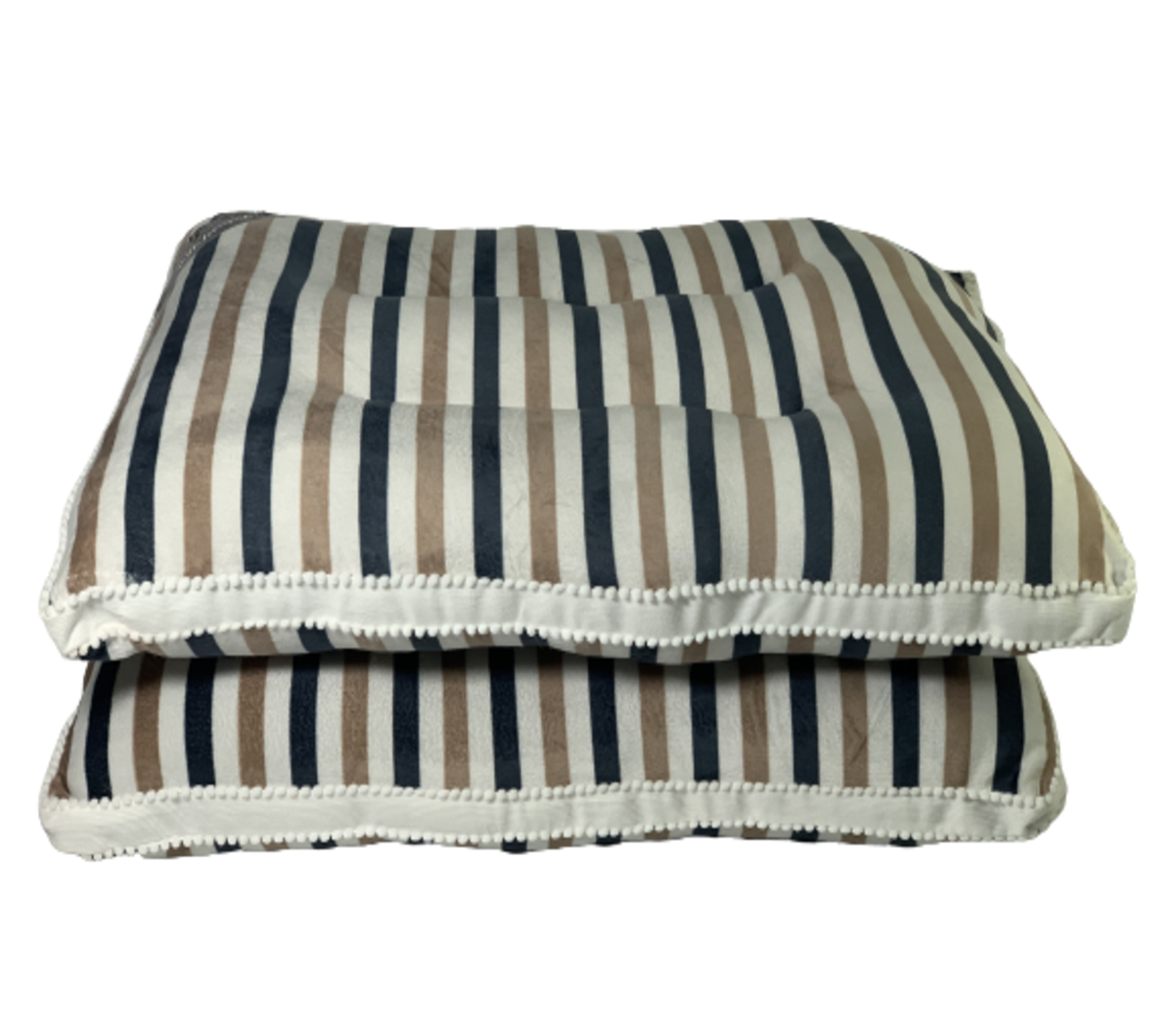 2 Piece Microfiber Super Soft Pillows Blue & Brown Line