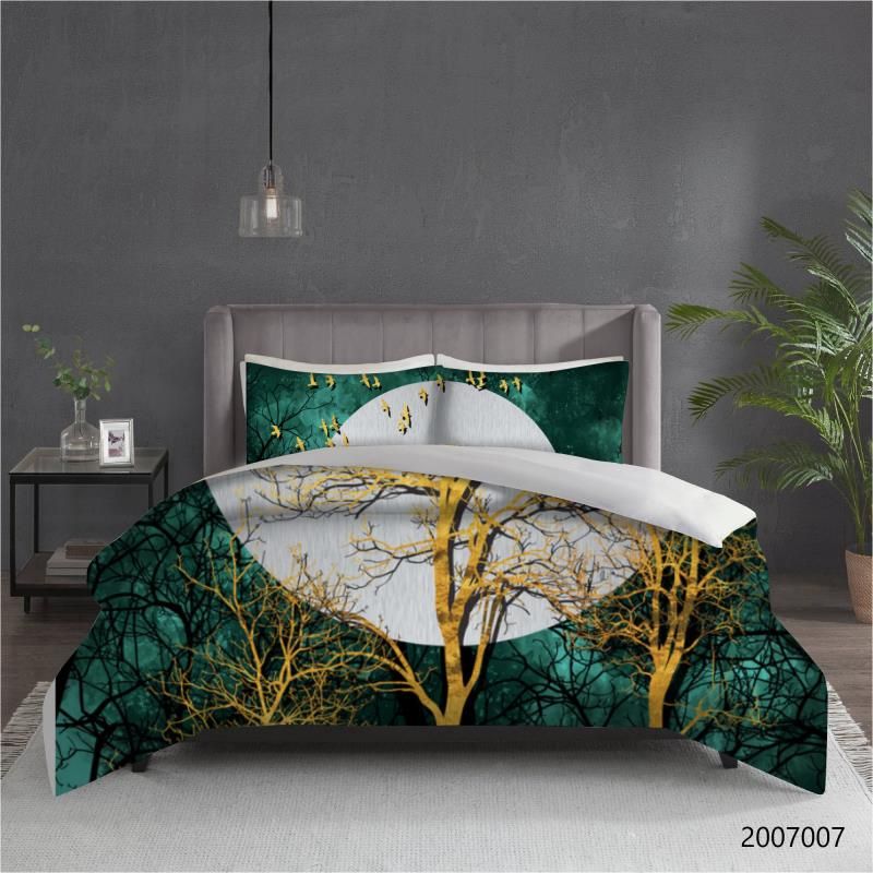 5 Piece Quilt Set Nature Bedspread Set