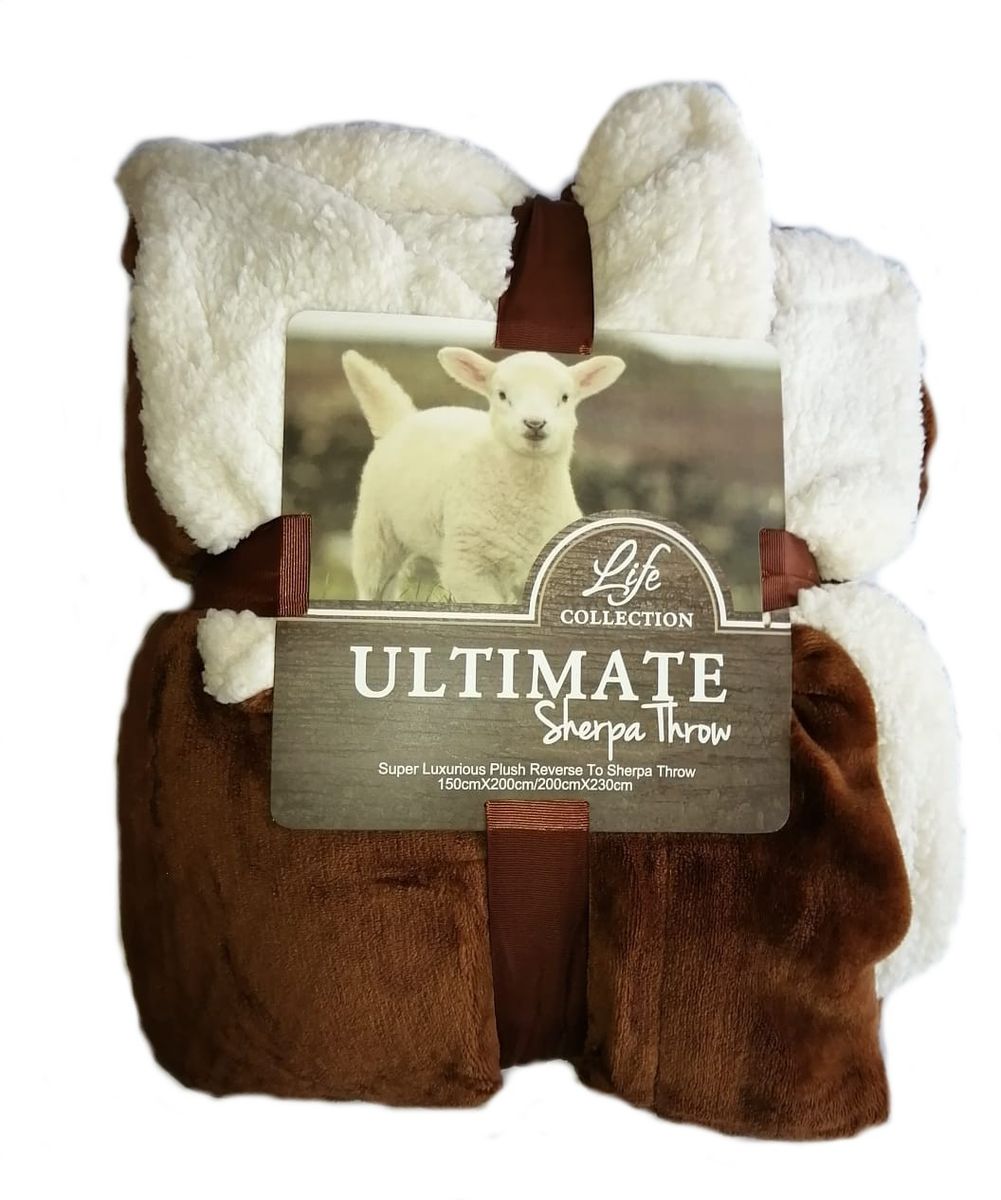 Ultimate Sherpa Throw - Chocolate Brown