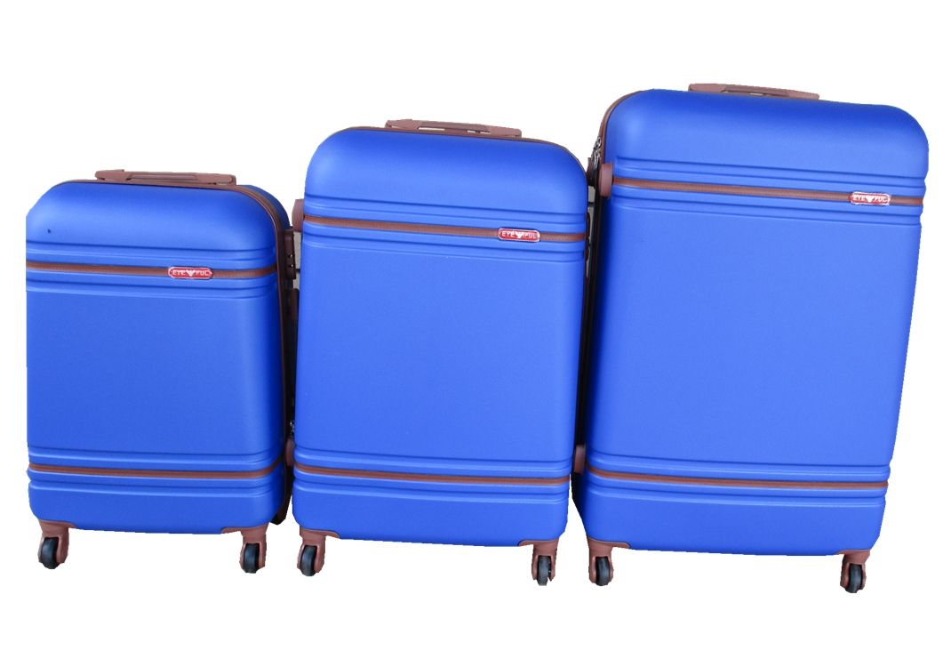 3 Piece Nexco Travel Luggage Bag Set - Blue