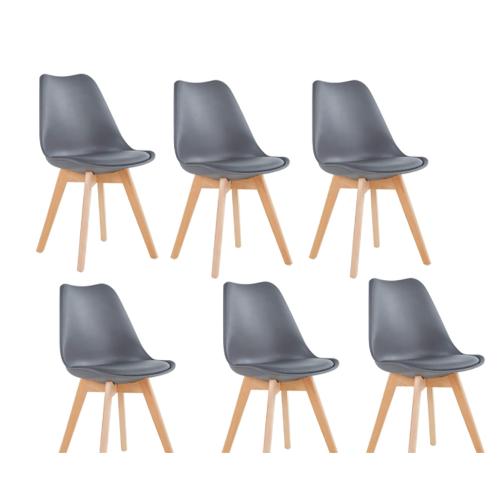6 Set Grey Dining Chairs