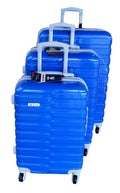 Mooistar Travel Luggage 3 Piece Suitcases Spinner - Blue