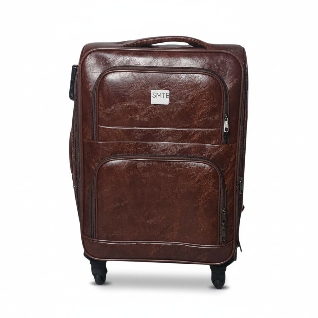 SMTE 27-Inch Premium PU Leather Suitcase