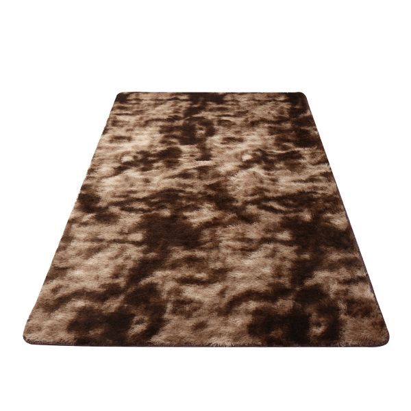 Light Shaggy Rug Fluffy Carpets - Brown