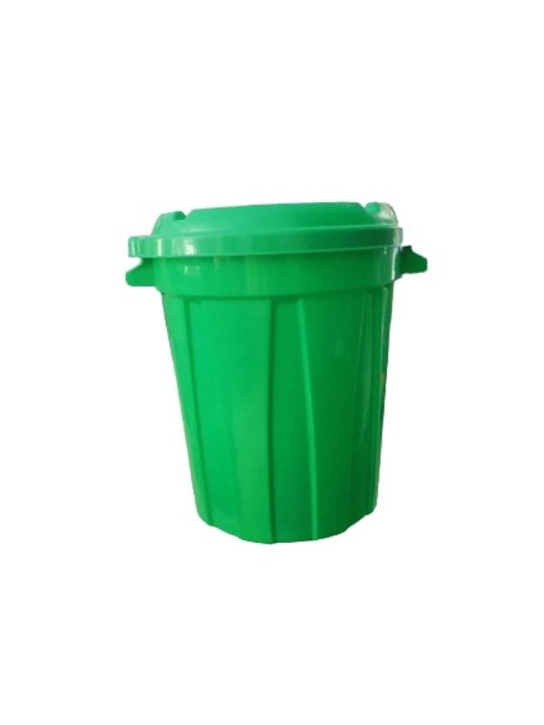 Refuse Bin / Round Dust Bin - 95L - Green