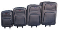 Trolley 4 Piece Travel Luggage Spinner - Rainproof Silk - Brown