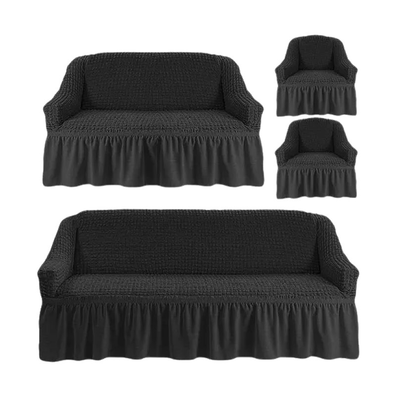 4pcs High Elastic Universal Sofa covers - Black