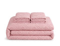 Diamond Plush Bedding Blanket - Soft Warm Luxury Bed Throw - Pink