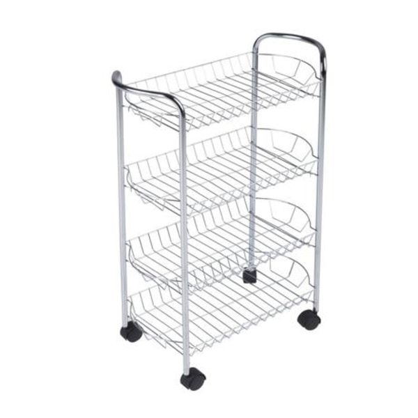 Vegetable Rack 4 Tier Oblong Chrome Plated