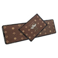 SMTE Quality 2 Piece Brown Rubber Floor Mat Set