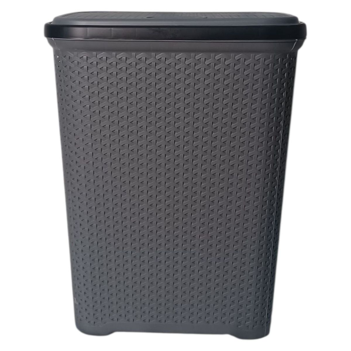 SMTE Foldable Grey Mesh Laundry Basket - Breathable Fabric Storage